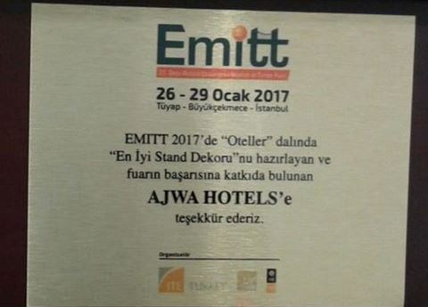AJWA HOTEL En iyi Fuar Standı Ödülü ‘EMITT 2017’